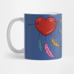 Read heart ornament Mug